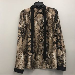 Zac & Rachel Snakeskin Popover Top